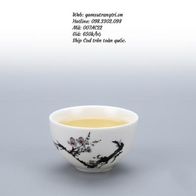 Bộ Ấm Chén Họa Tiết Hoa Đào